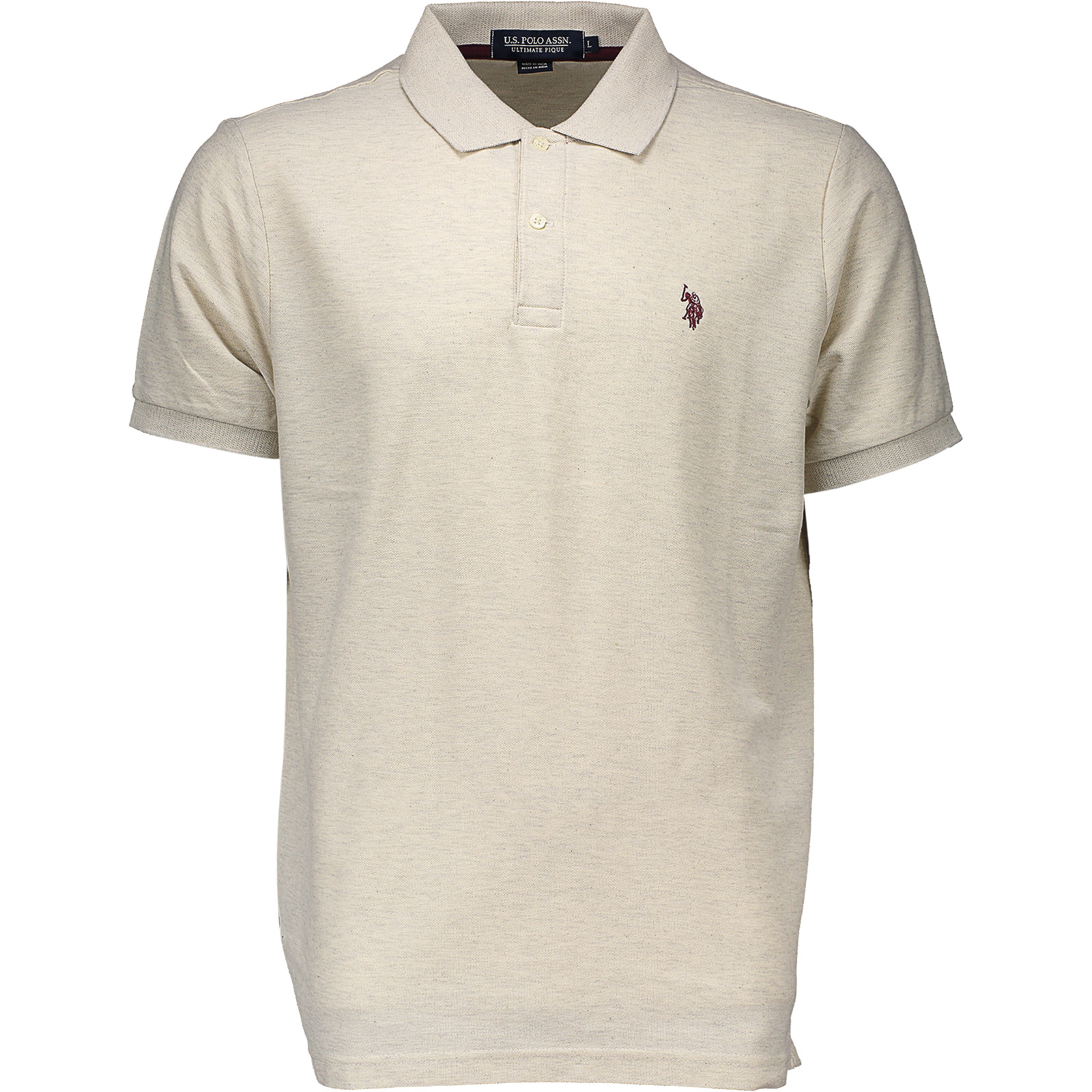 U.S. Polo Assn. Herren-Polo-Piquée L, offwhite