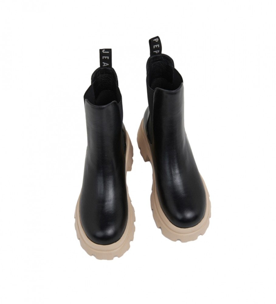 Botas Chelsea Pepe Jeans Lol, pretas - Altura do salto: 6 cm -