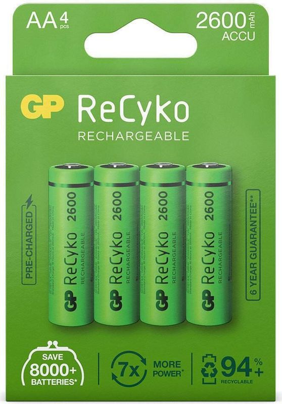 GP - ReCyko - AA Batterij - 2600 mAh - 4 Stuks
