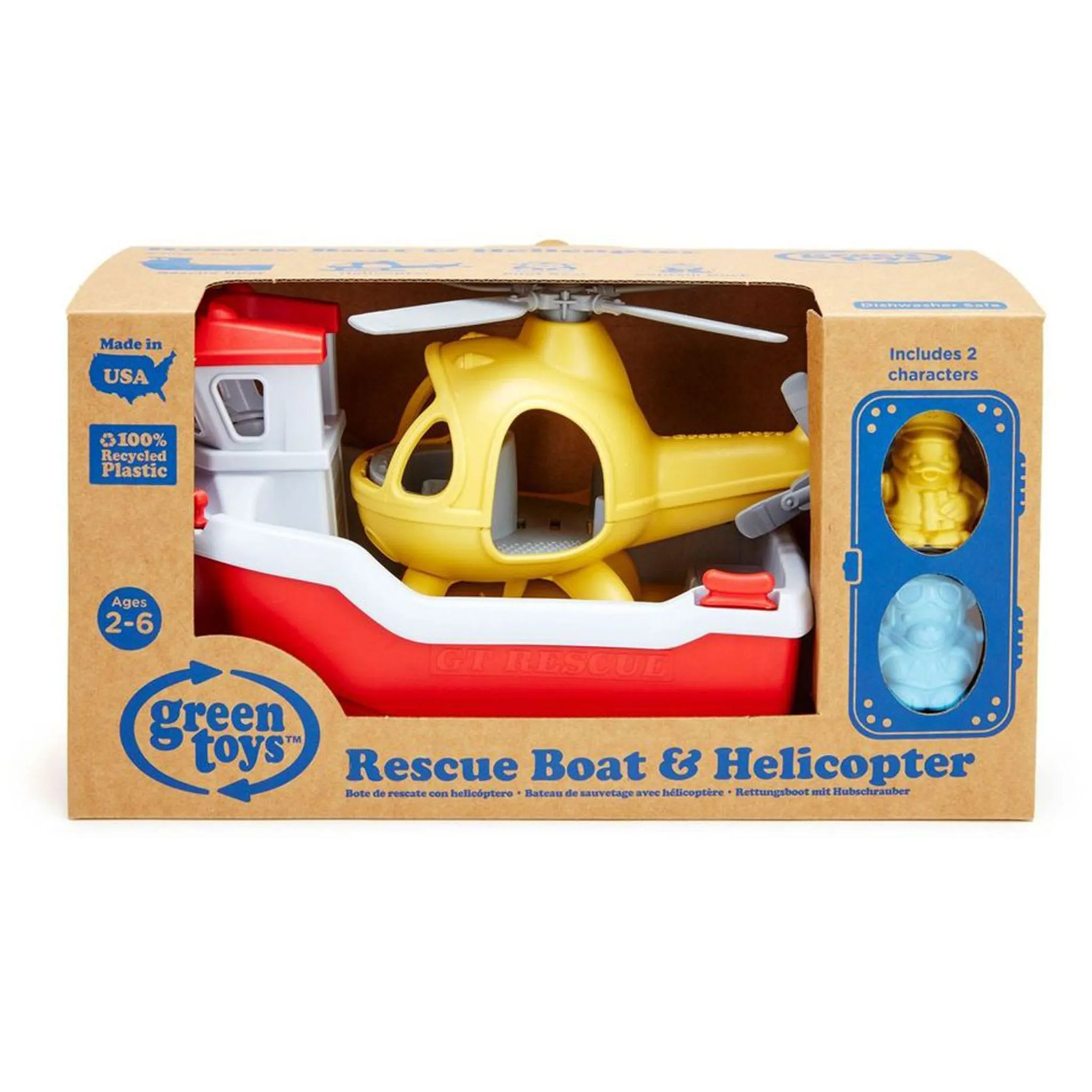 Green Toys Bateau et Hélicoptère