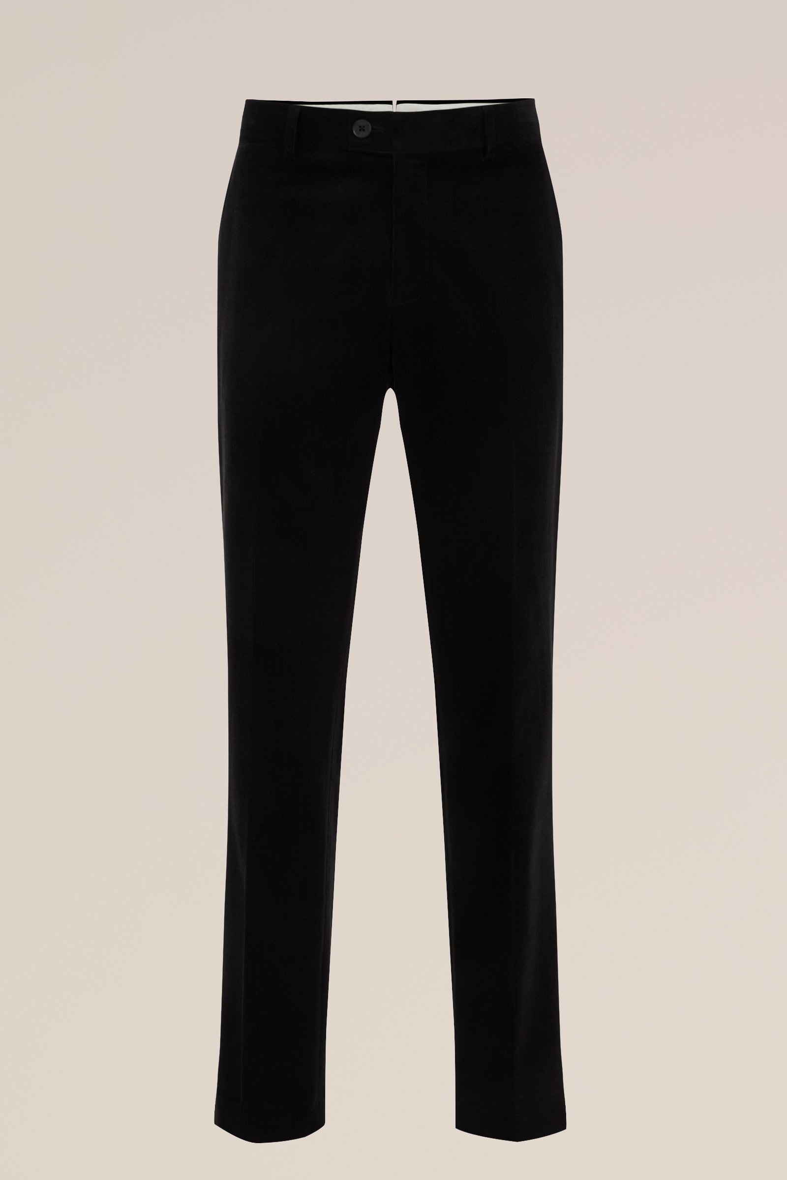 slim fit pantalon van corduroy Van Gils Zwart