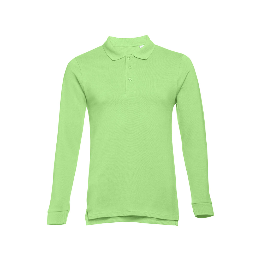 TH Clothes 30141 - Polo à manches longues en coton cardé pour hommes