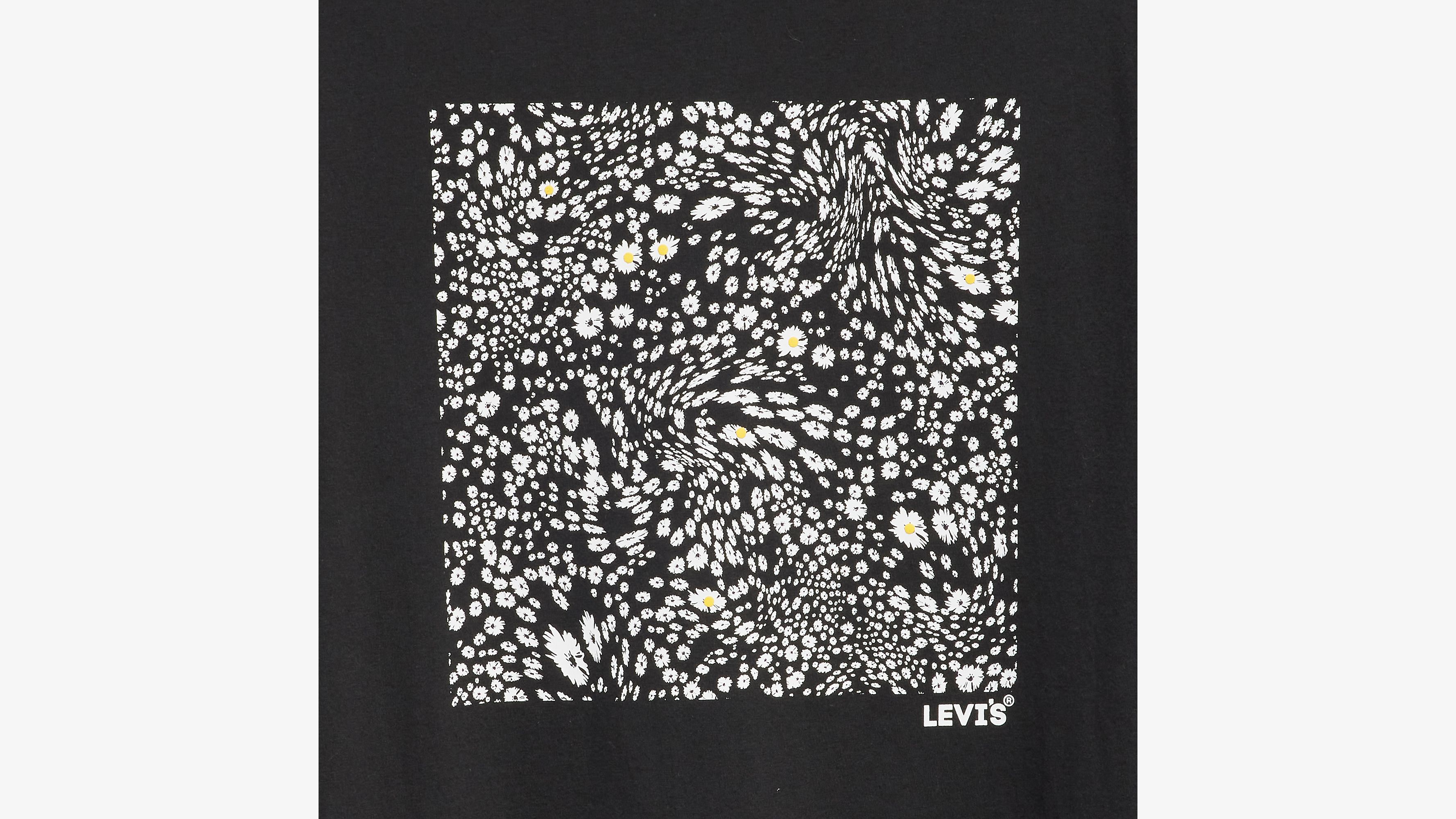 T-shirt graphique Relaxed - Headline Floral Caviar - Noir