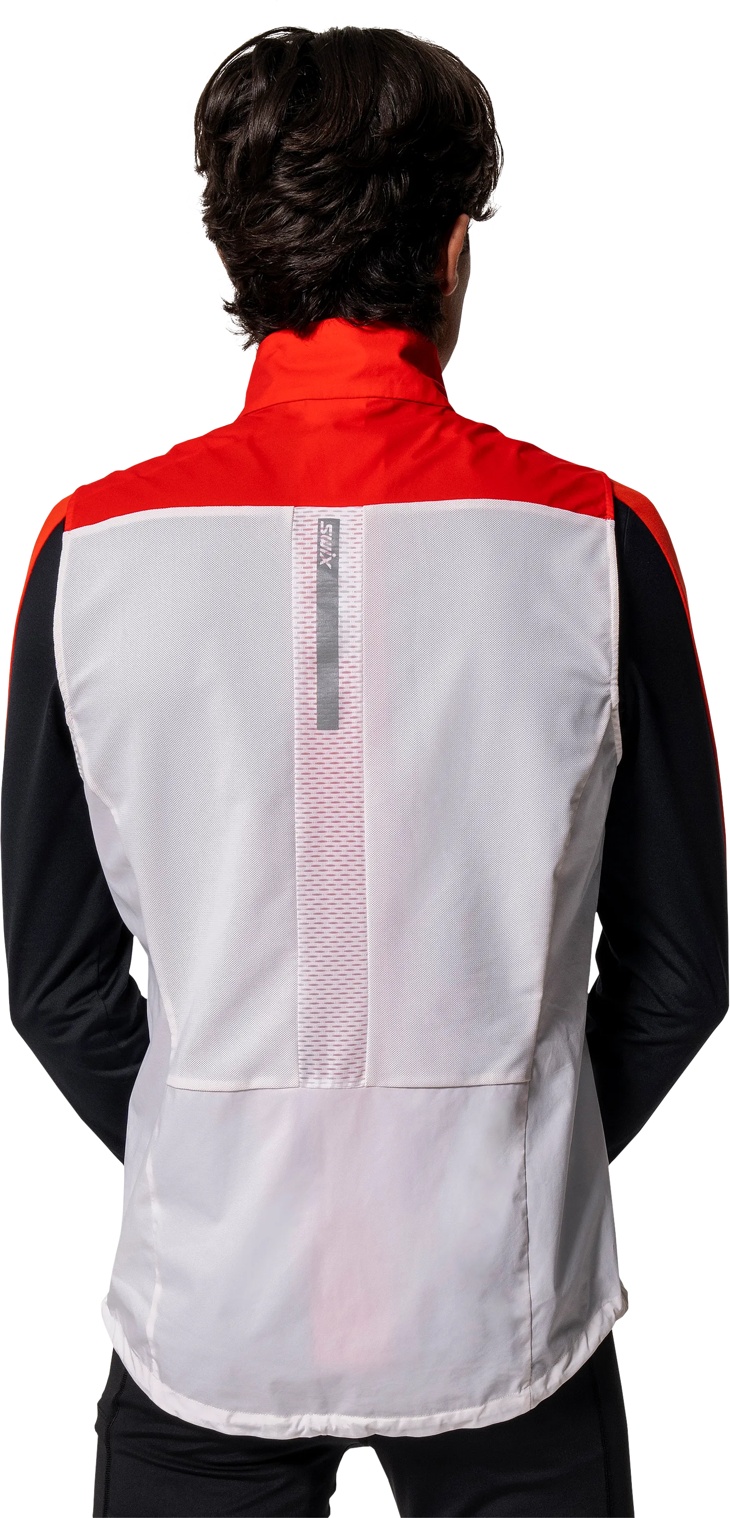 Swix Men's Roadline Wind Vest Bright White/Fiery Red