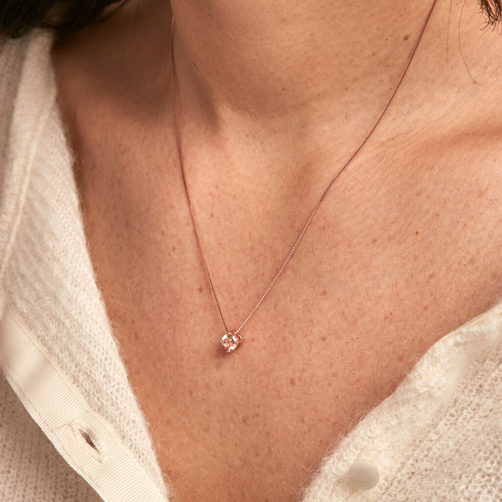 Collier Dwight Argent Rose Oxyde De Zirconium
