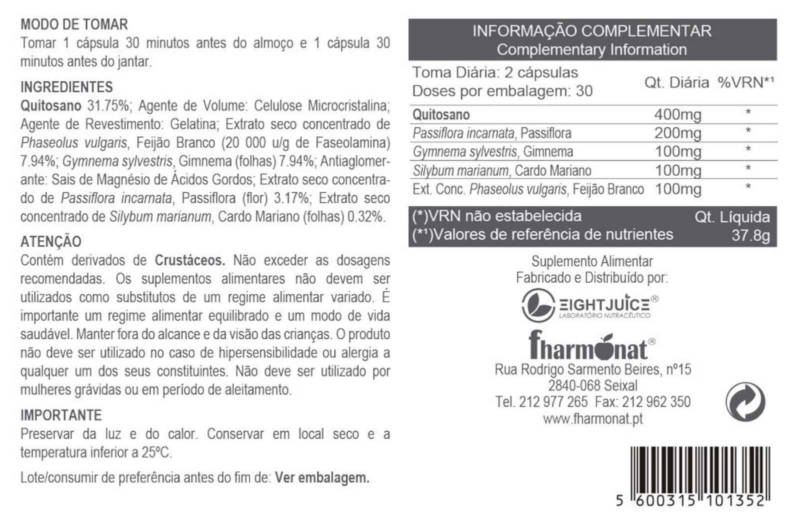 Fharmonat Queima Gordura - Reduz o Apetite 60 cápsulas