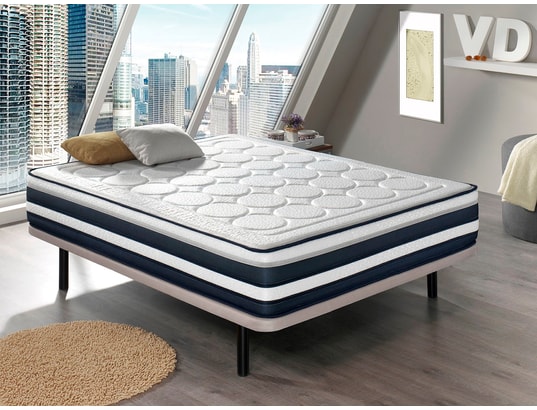 XALUCA - Matelas 90x200 memolatex épaisseur 26 cm renforcement lombai...