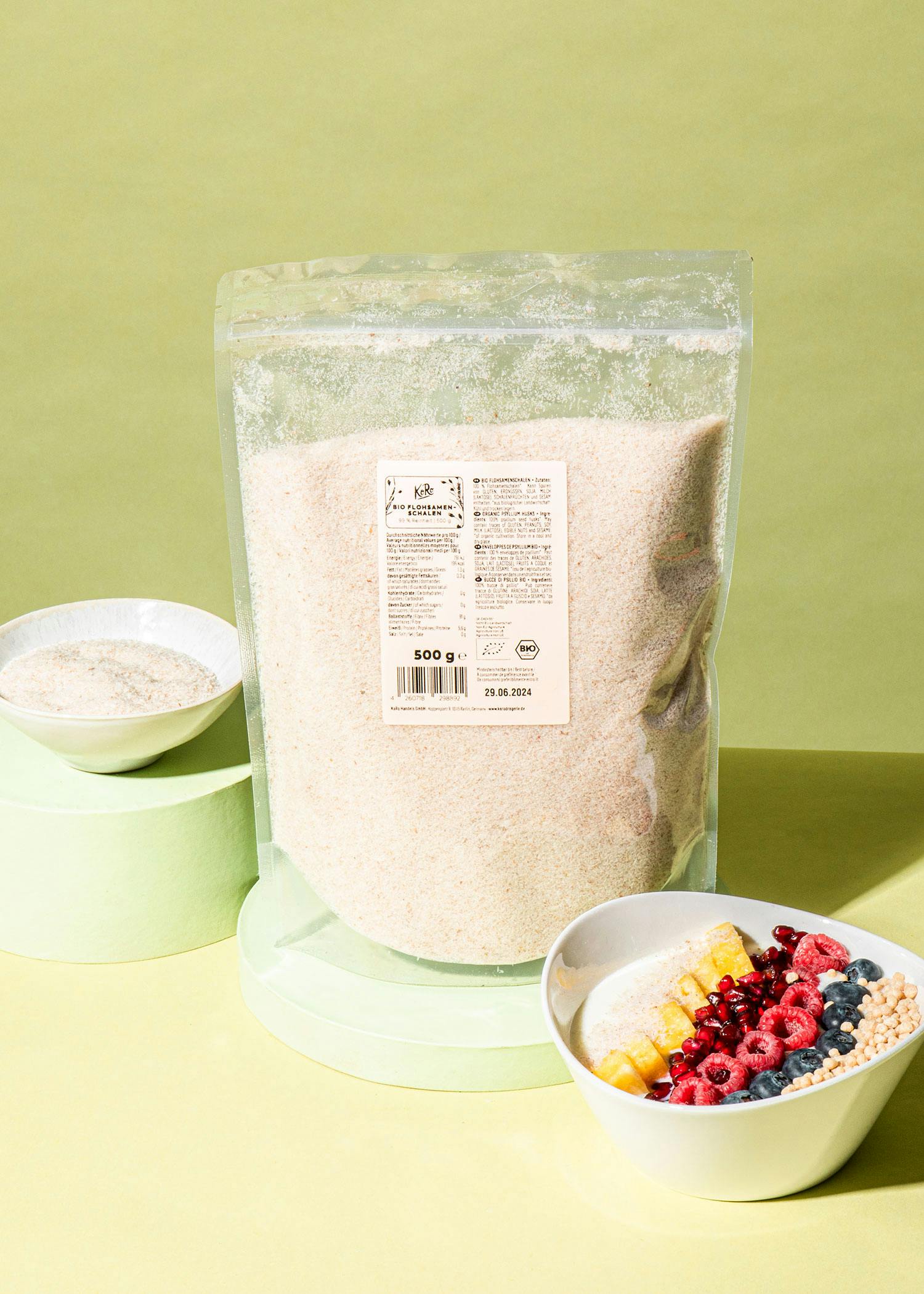 Bio Flohsamenschalen 99 % Reinheit 500 g