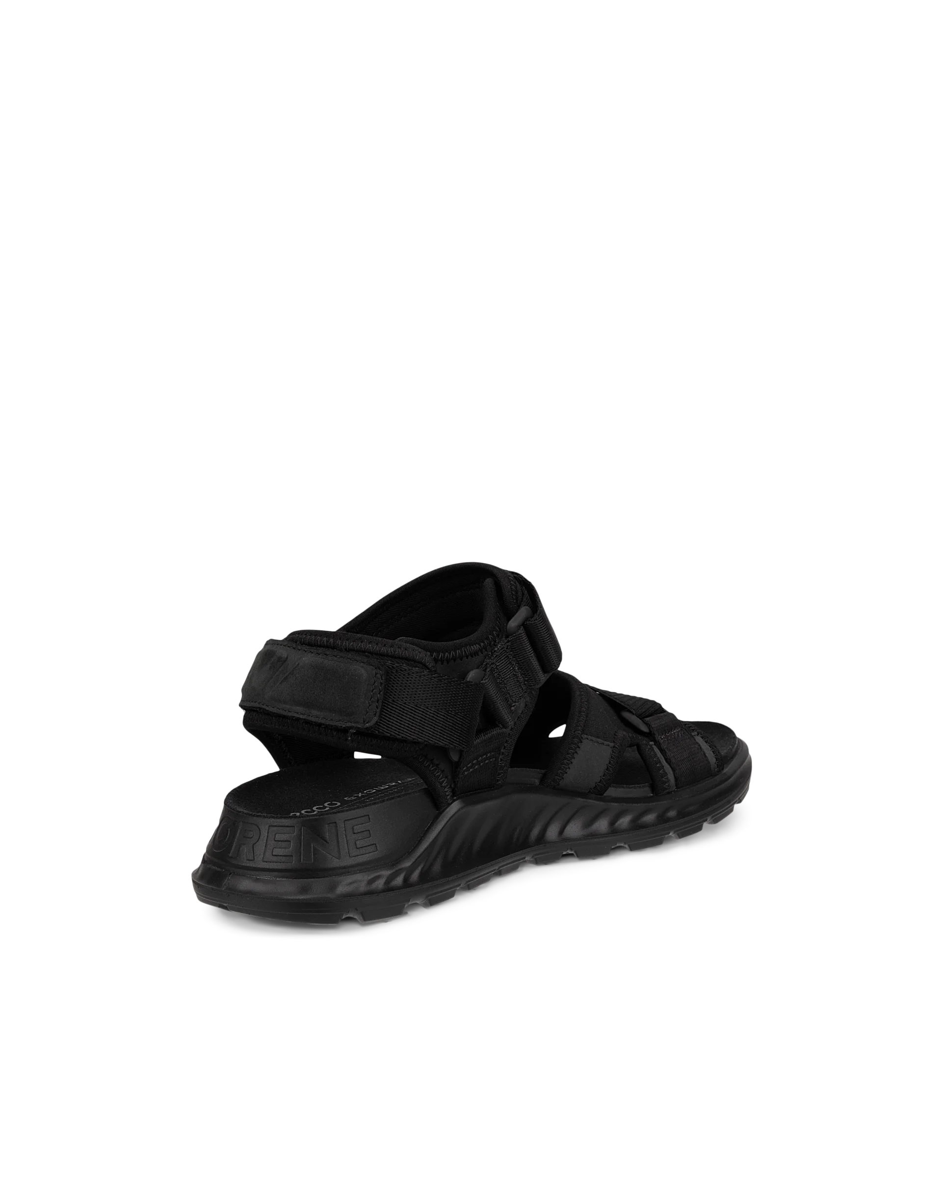 ECCO EXOWRAP M Herren Sandale aus Nubukleder Schwarz