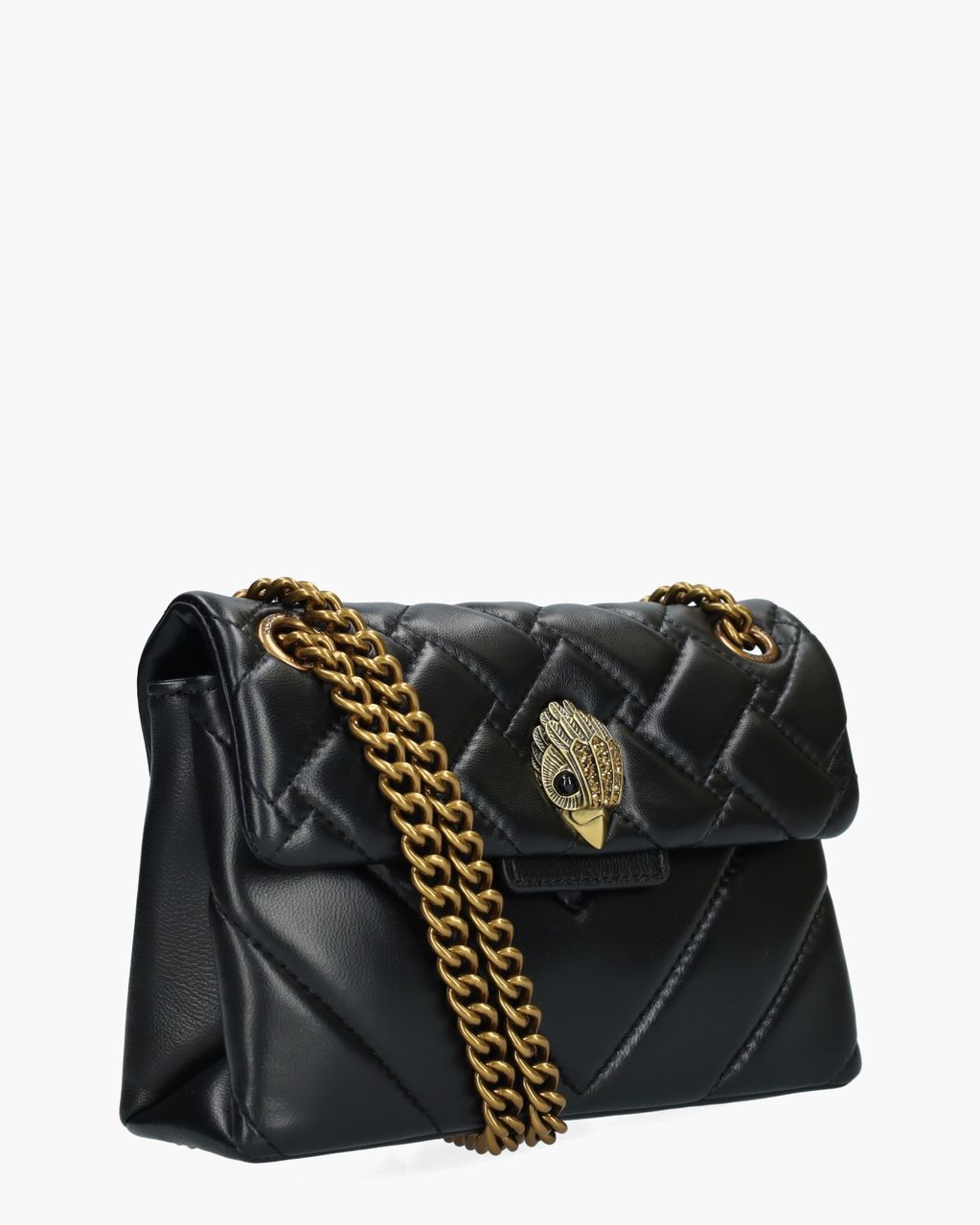 Kurt Geiger Mini Leather Kensington X Bag Zwart/Goud Tas