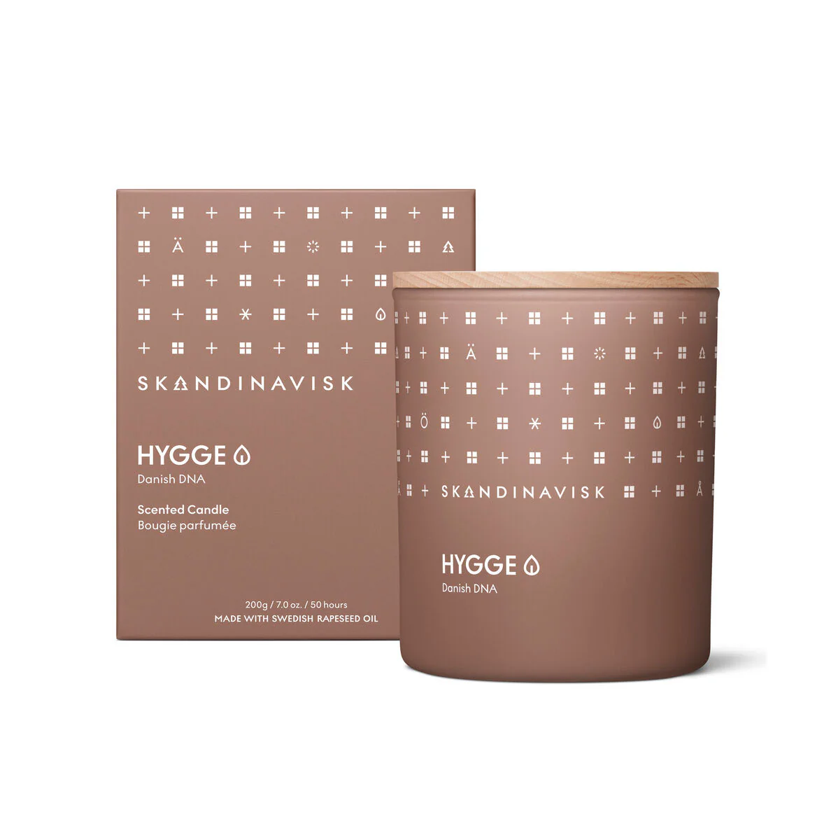 Skandinavisk  Hygge duftlys, 200g. - Camel brown