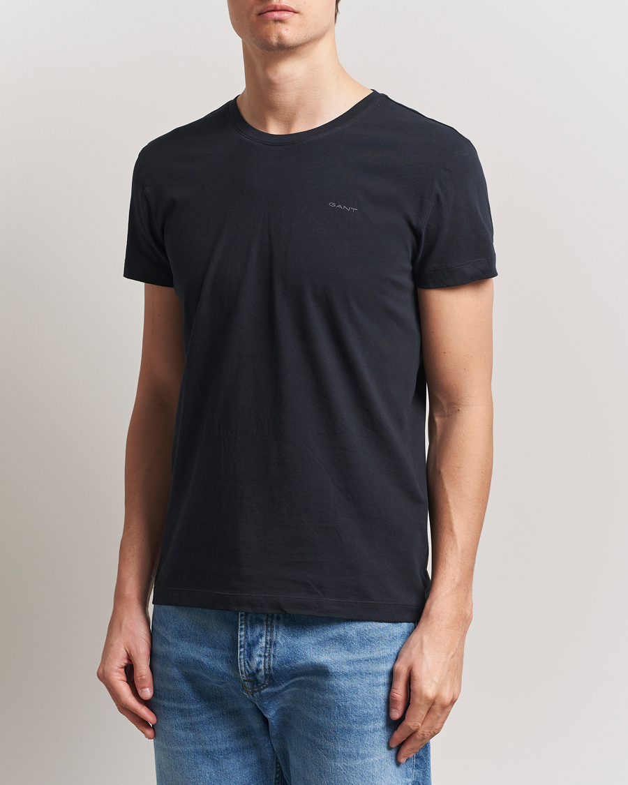 GANT 2-Pack Crew Neck T-Shirt Black