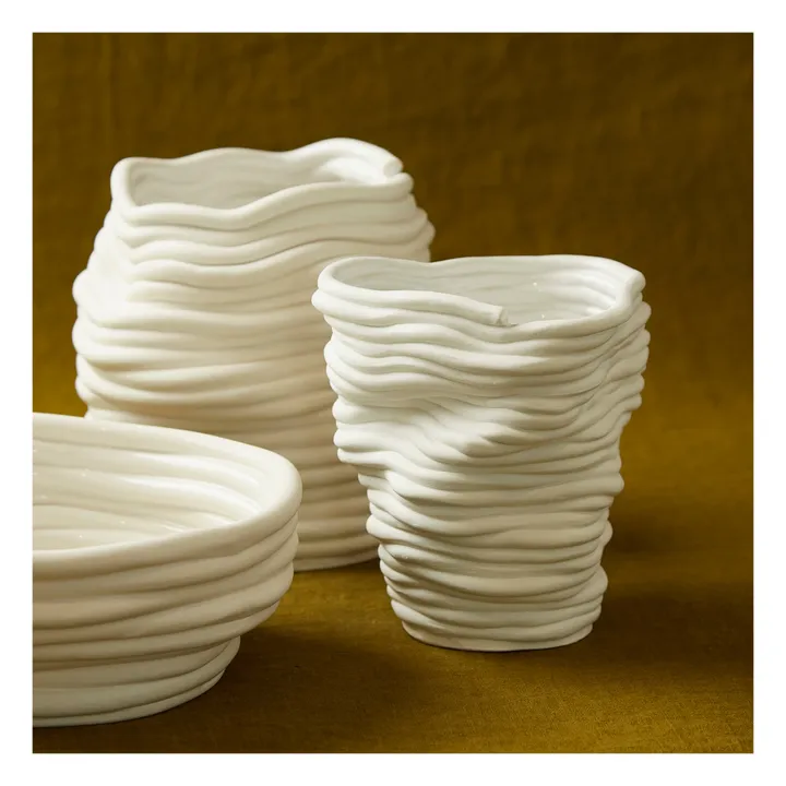 Cole & Cinder Vase Silk | Blanc