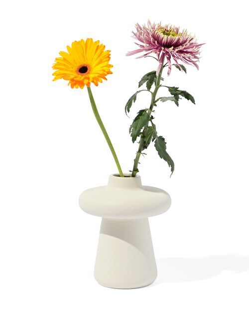 vase M céramique champignon blanc
