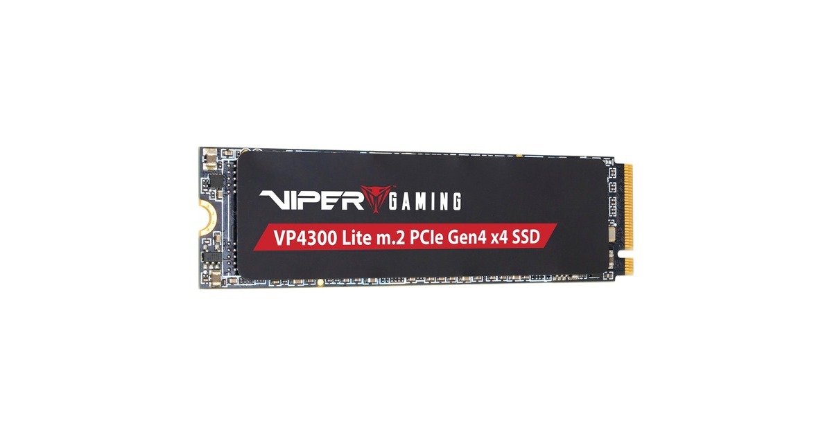 PatriotVP4300 Lite 1 TB SSD  (Zwart, PCIe 4.0 x4, NVMe 2.0, M.2 2280)