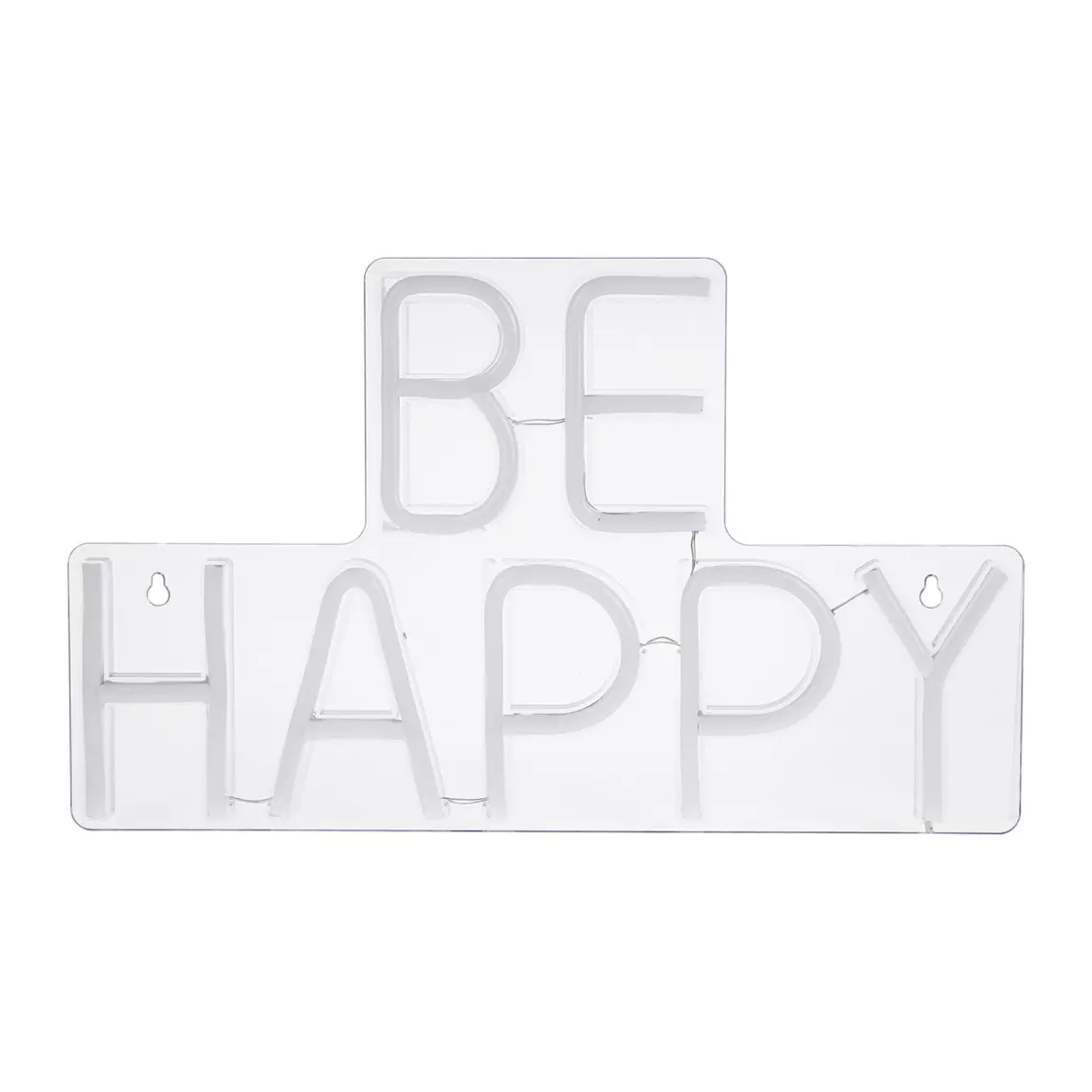 Enseigne lumineuse néon (H23,5 cm) Be Happy Rose