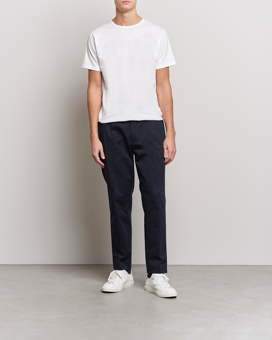 Sunspel Superfine Cotton Crew Neck T-Shirt White