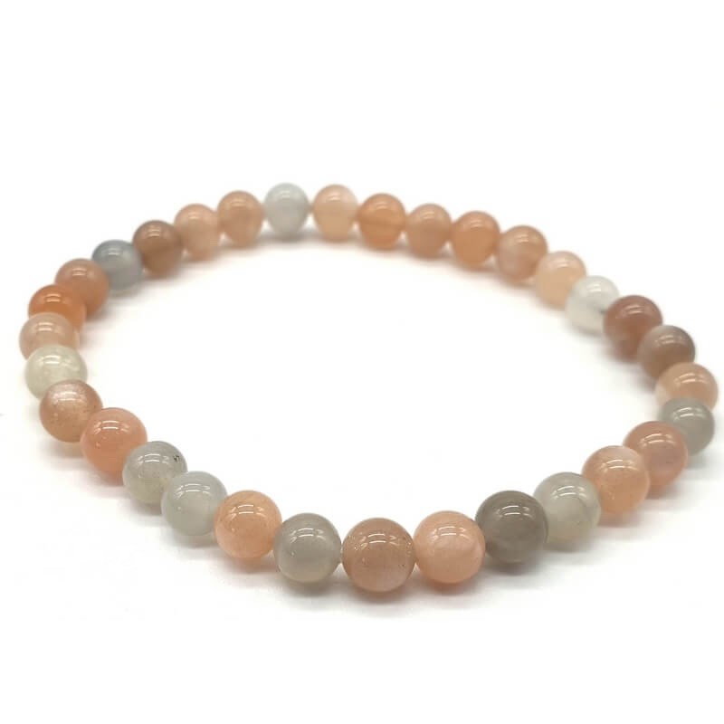 Bracelet extensible avec perles Pierre de Lune