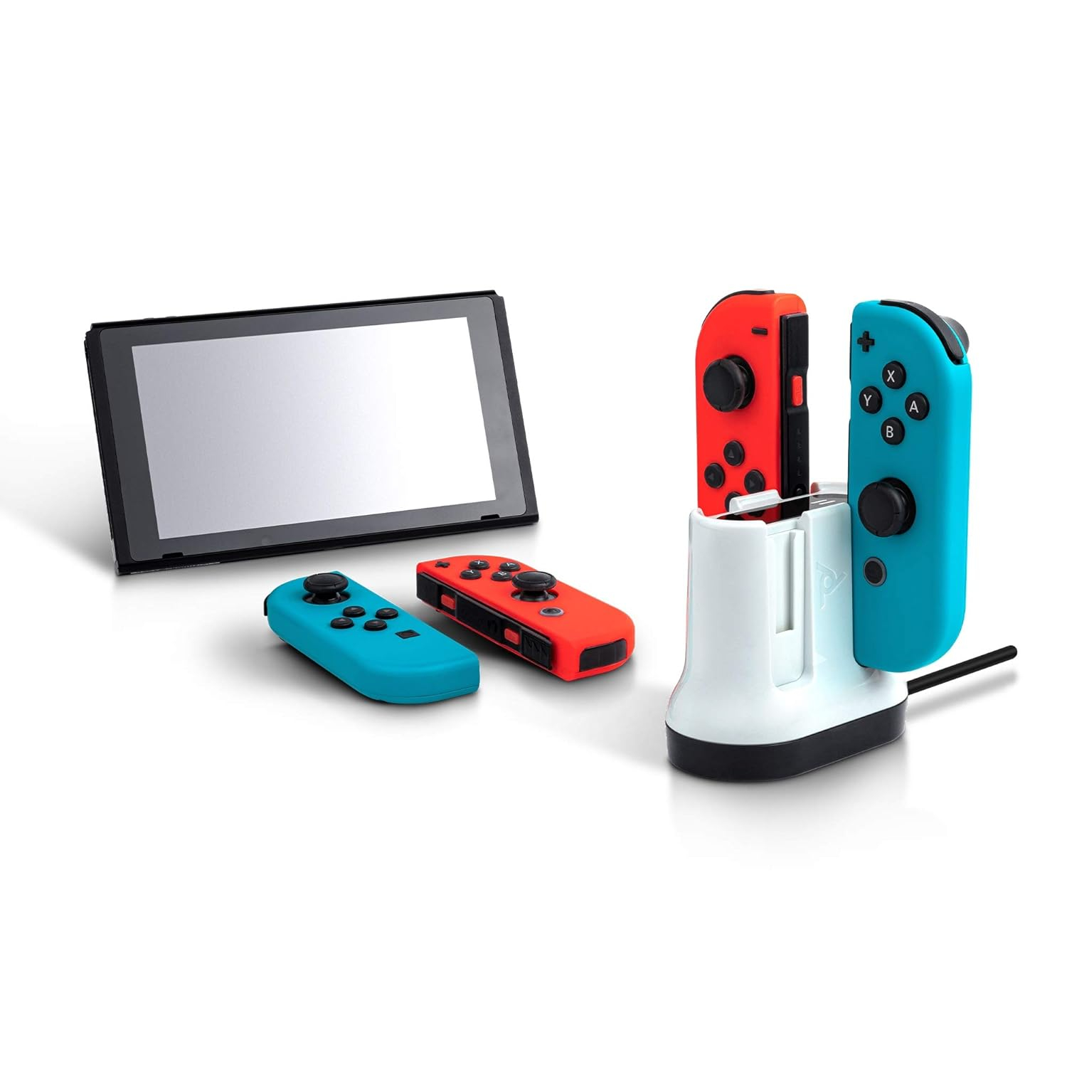 Charging Shuttle 4-fach USB Akku Ladegerät für Nintendo Switch / OLED Joy-Con Controller (500-188-EU) - Weiss