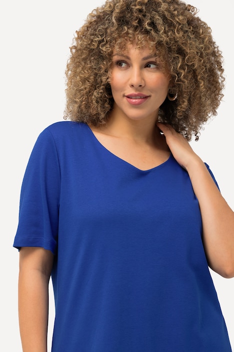 Shirt, doppellagige Vorderseite, Slim, Rundhals, Halbarm