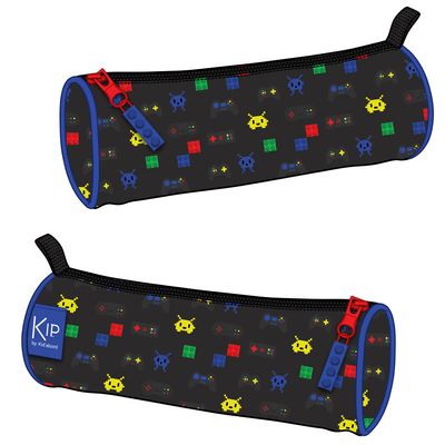 Trousse ronde KIP Game Zone - 1 compartiment - noir - Kid'Abord