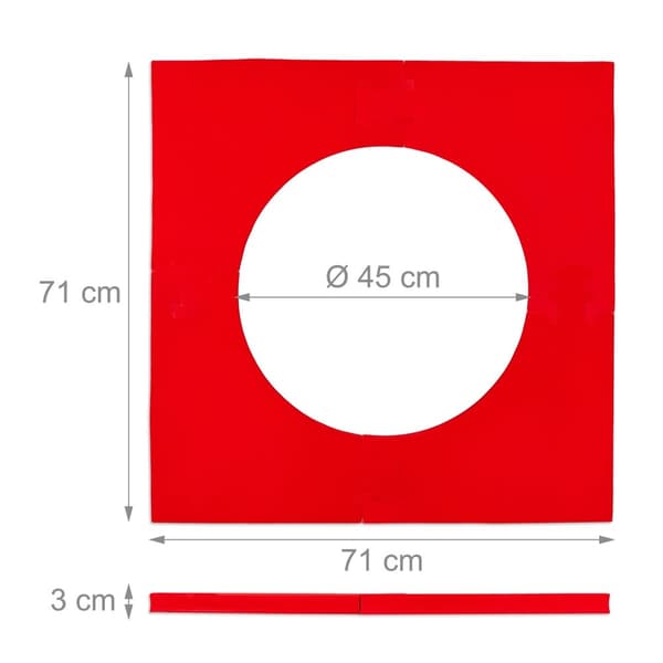 Yogamatte 1 cm tykk ensfarget