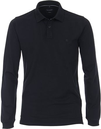 Casa Moda Longsleeve Polo Navy Blauw 423964300-105 kopen