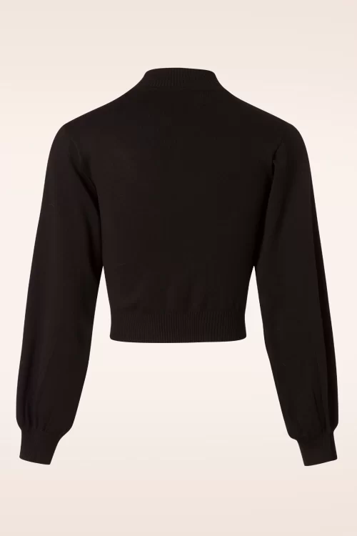 Banned Retro Victoriaanse trui in zwart