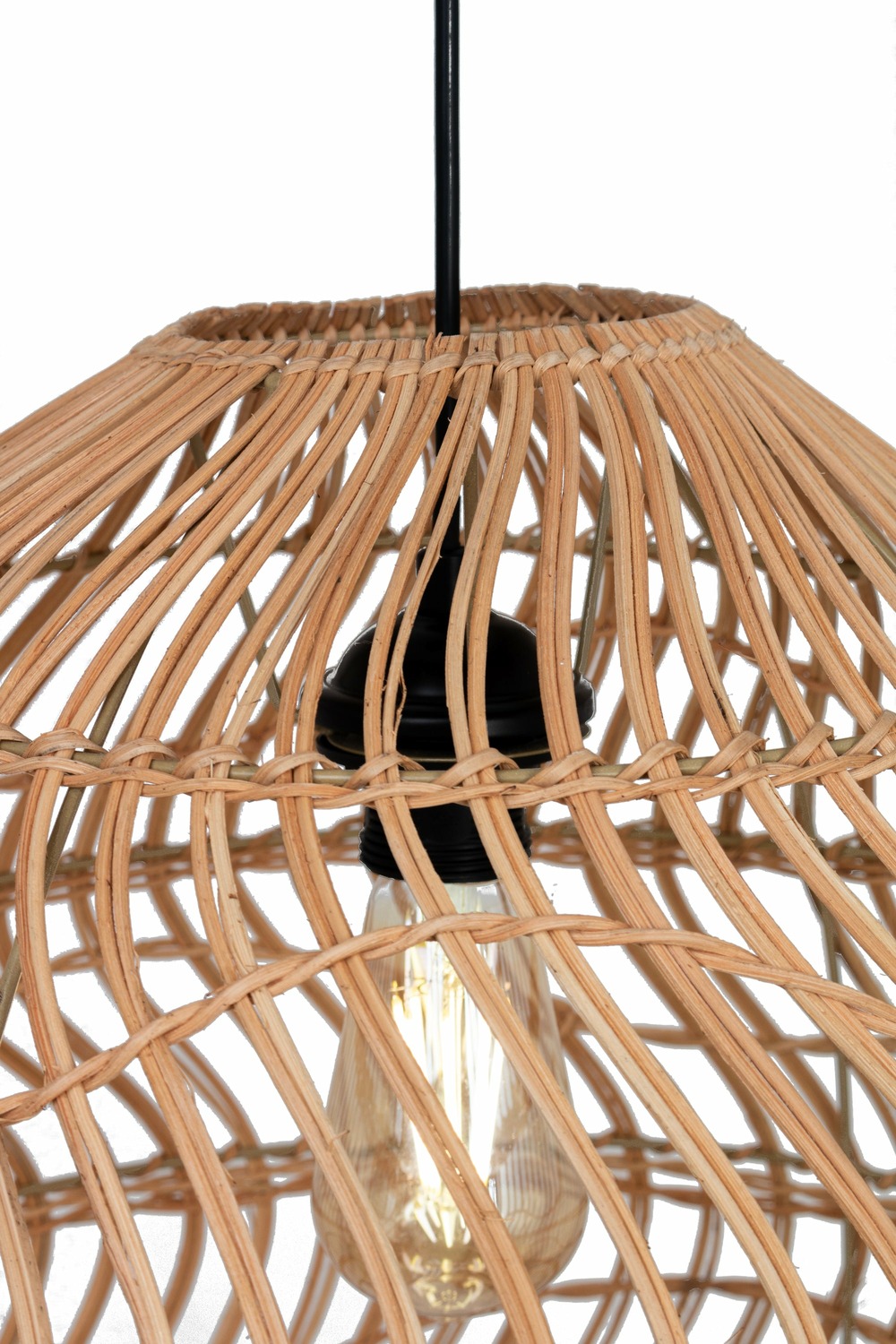 Abat-jour pour suspension - estelle - rotin - naturel - cezare - ø45cm