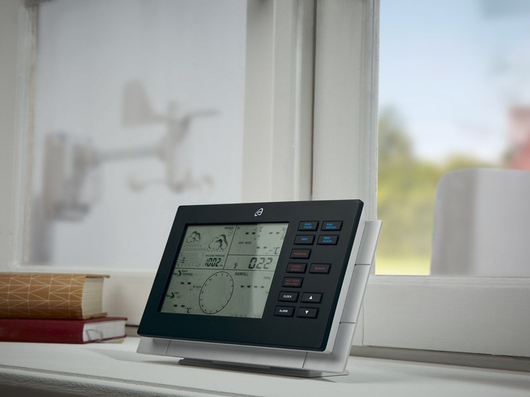 Weerstation met radio en wind- en regenmeter