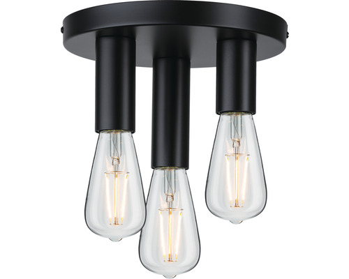 Plafondlamp, 3-lichts, Ø 24 cm, Skogen, zwart