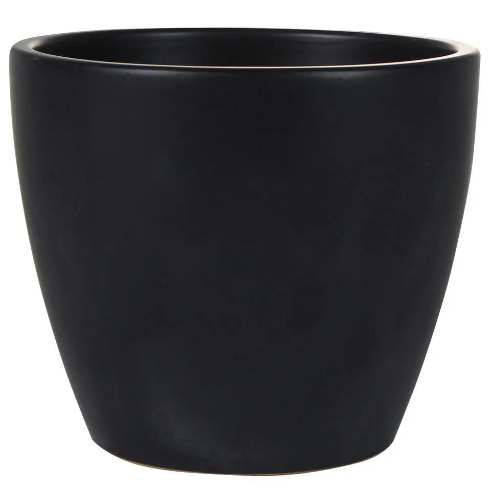 Ter Steege Bloempot - zwart - Scandinavisch - 16 x 18 cm