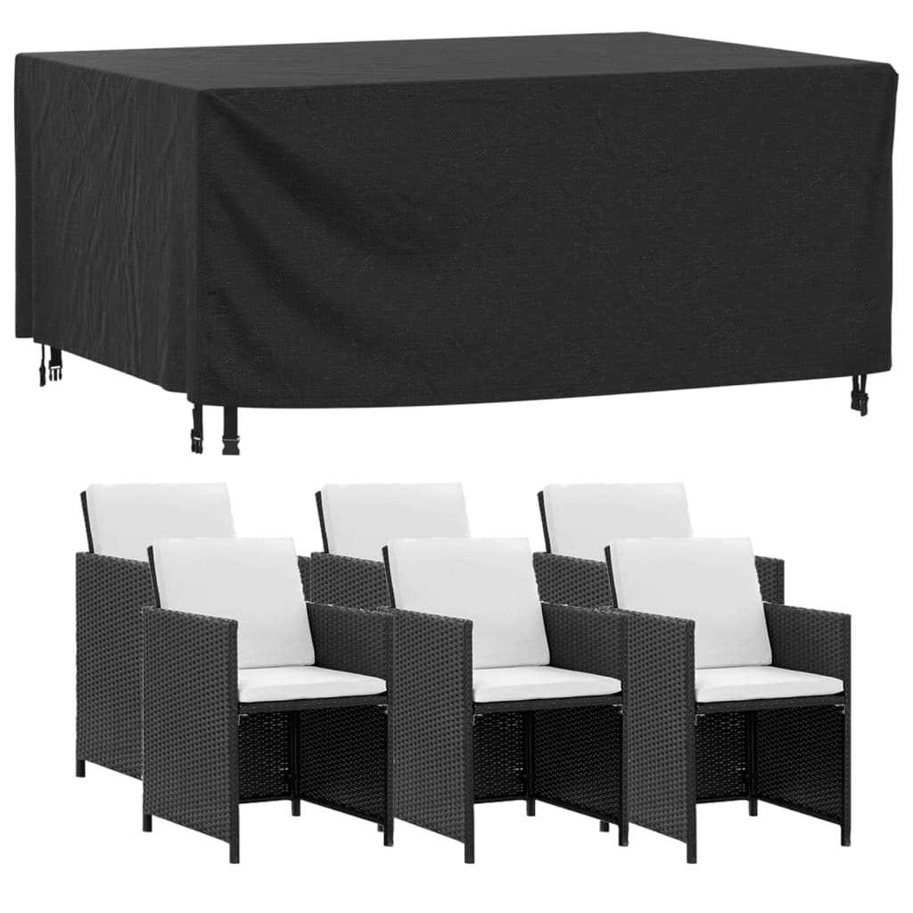 Housse de salon de jardin noir 172x113x73 cm imperméable 420d