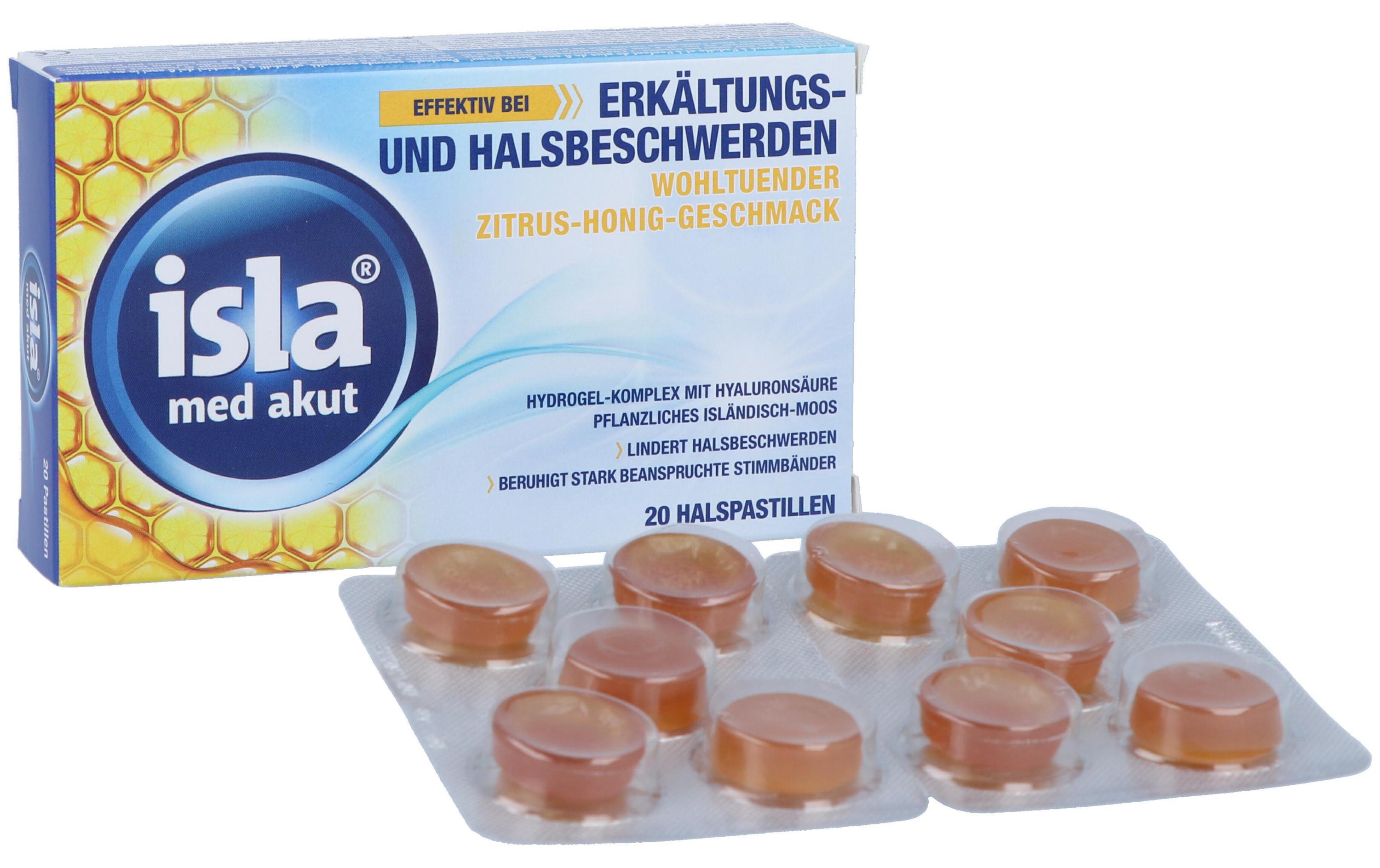 med akut Zitrus-Honig Pastillen 20 StückWohltuende Pastillen bei Erkältung und Halsbeschwerden