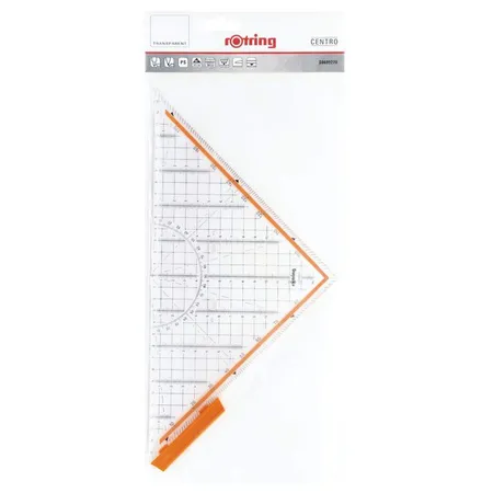 Rotring Geometriedreieck Centro mit abnehmbarem Griff, 32cm
