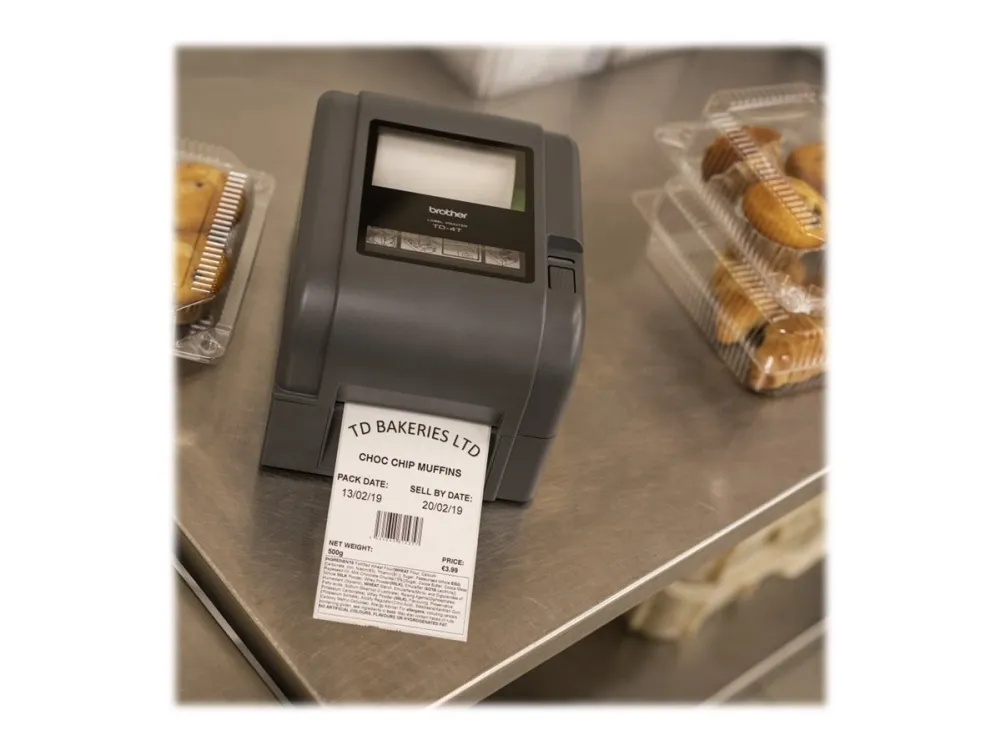 Brother TD-4420TN - Etiketprinter - direkte termisk/termisk overførsel - Rulle (11 cm) - 203 dpi - op til 152.4 mm/sek. - USB 2.0, LAN, USB vært, RS232C