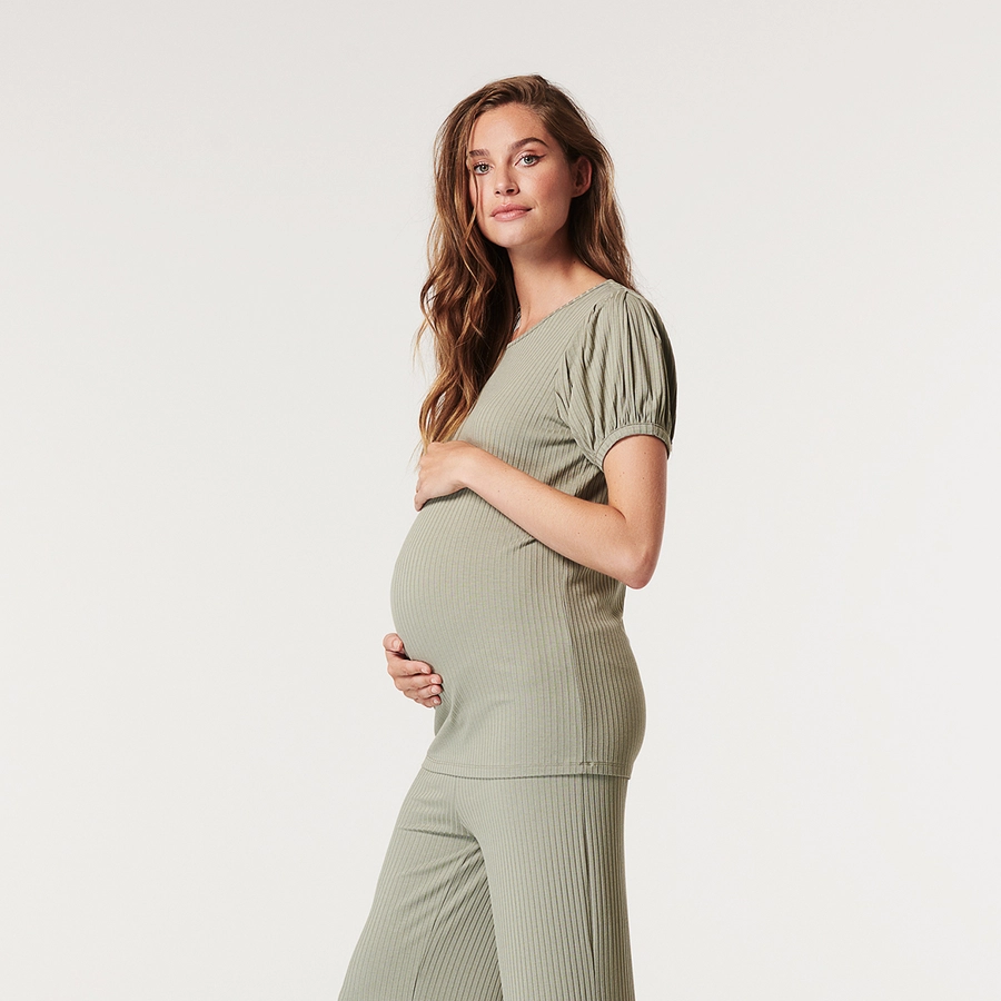 SUPERMOM T-shirt Volant Vetiver