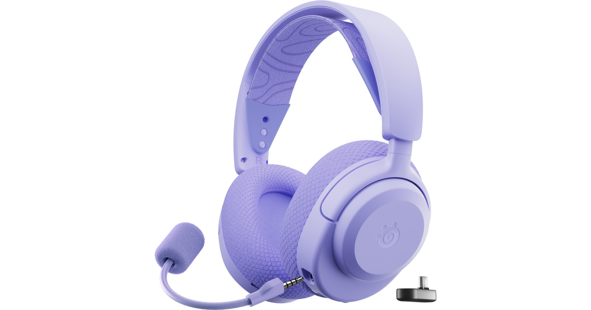 SteelSeriesArctis Nova 3P Wireless over-ear gaming headset  (Lavendel, 2.4 GHz / Bluetooth 5.3, Pc, PlayStation 5, PlayStation 4, Switch)