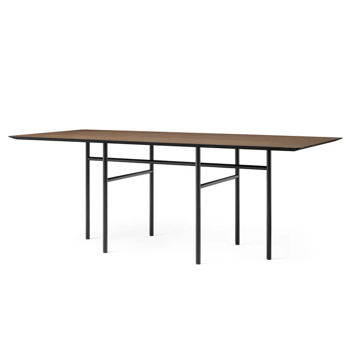 Audo - Snaregade Esstisch, rechteckig, 200 x 90 cm, schwarz / Eichenfurnier dunkel gebeizt