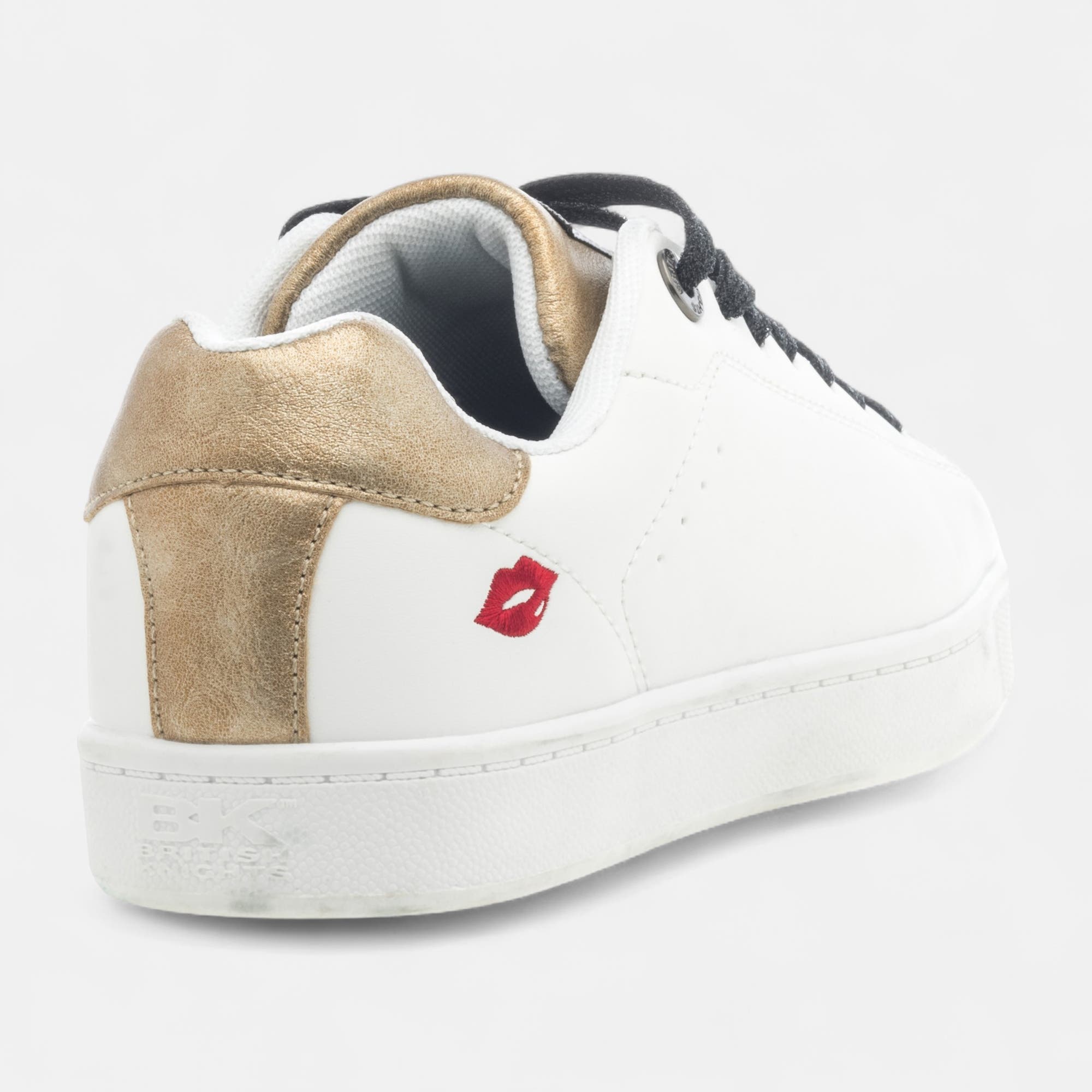 Baskets basses Femme blanc/or