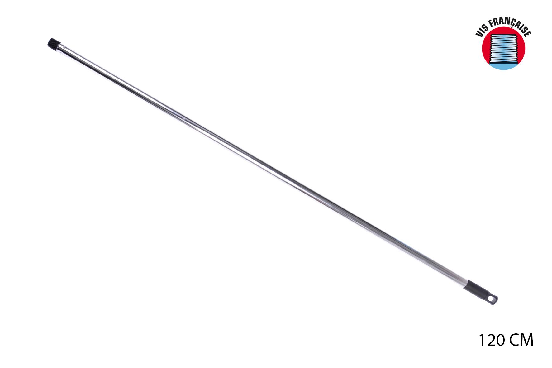 MANCHE METAL CHROME 120CM VIS FRANCAISE