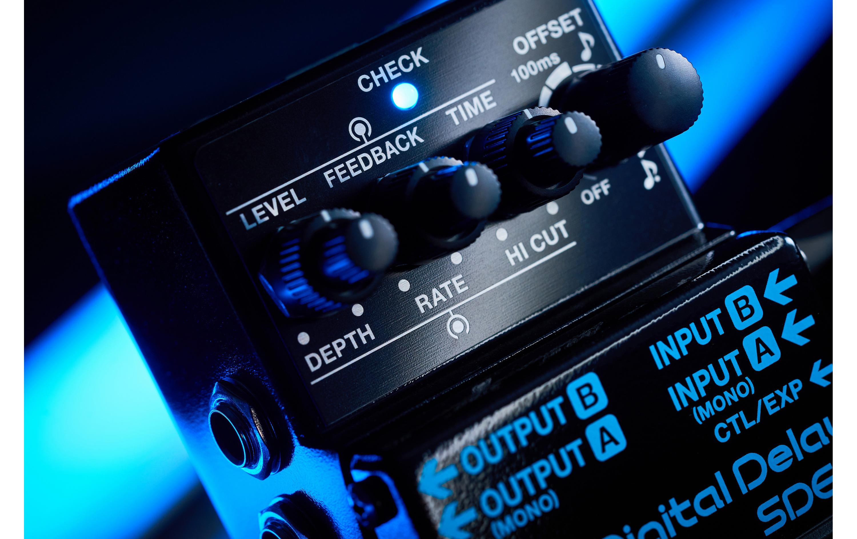 Pedal SDE-3<br>Dual-Delay-Pedal mit Tap-Tempo- und Carryover-Funktion