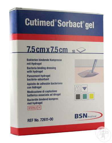 Cutimed Sorbact Gel 7,5x7,5cm Pièces 10