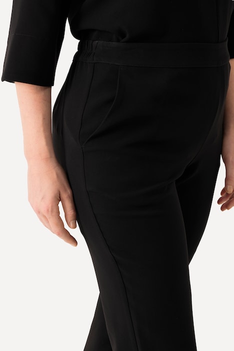 Acetat-Hose, schmales Bein, Komfortbund