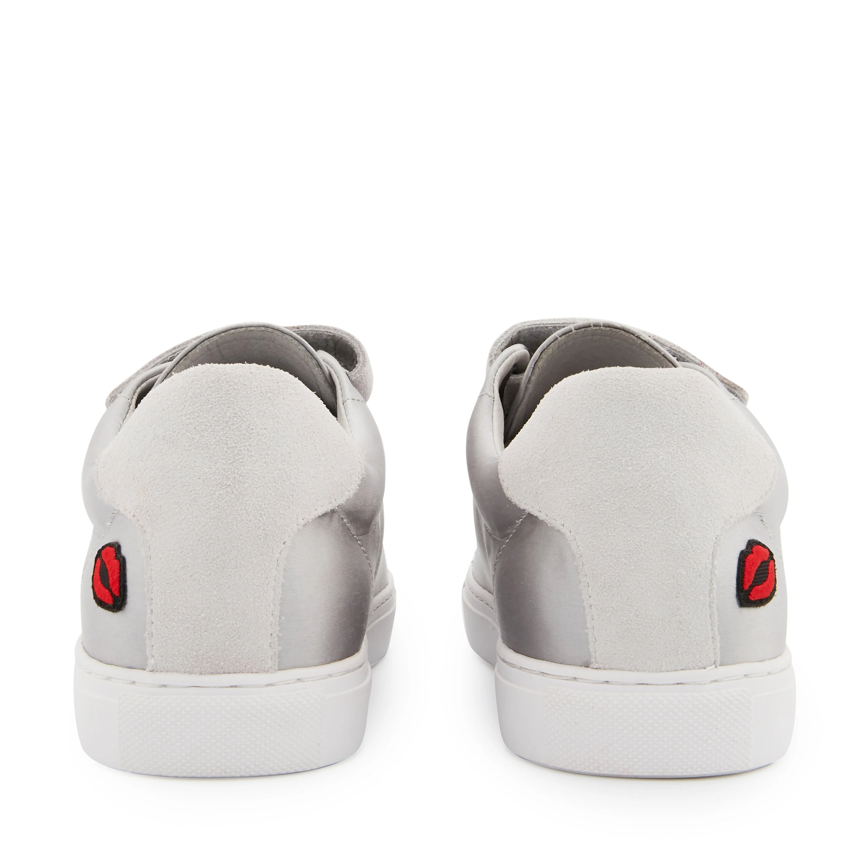EDITH SATIN AMOUR - Sneakers en cuir | Gris