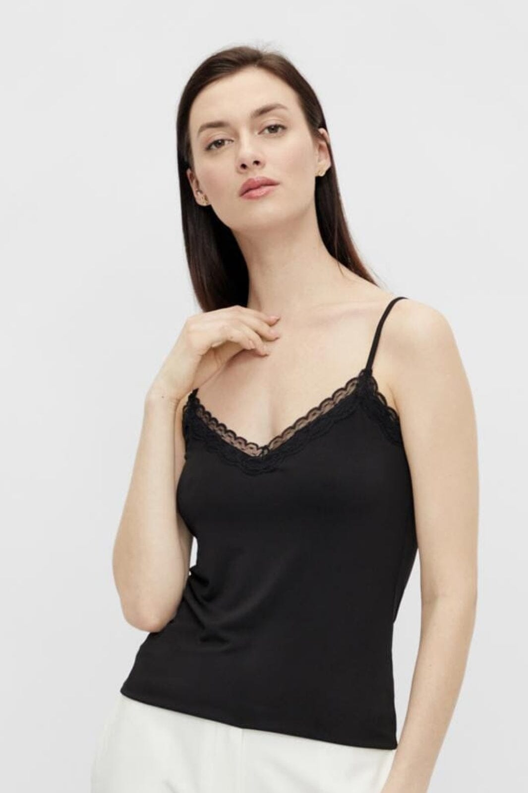 Pieces Pckate Lace Singlet 2711304 black