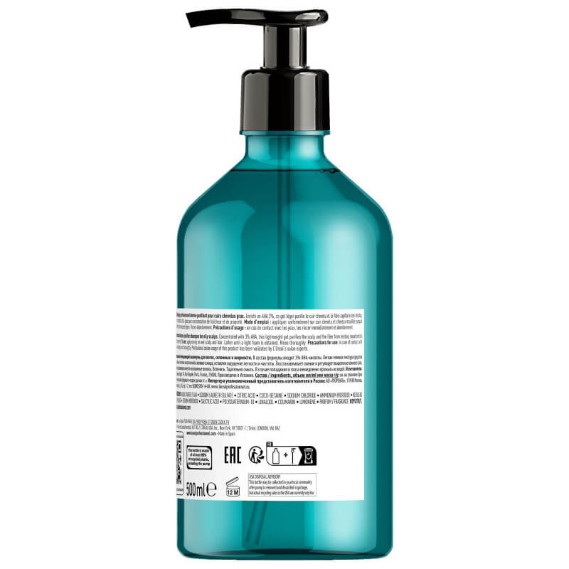 Shampooing purifiant cheveux gras Scalp Advanced L'Oréal Professionnel 500ML