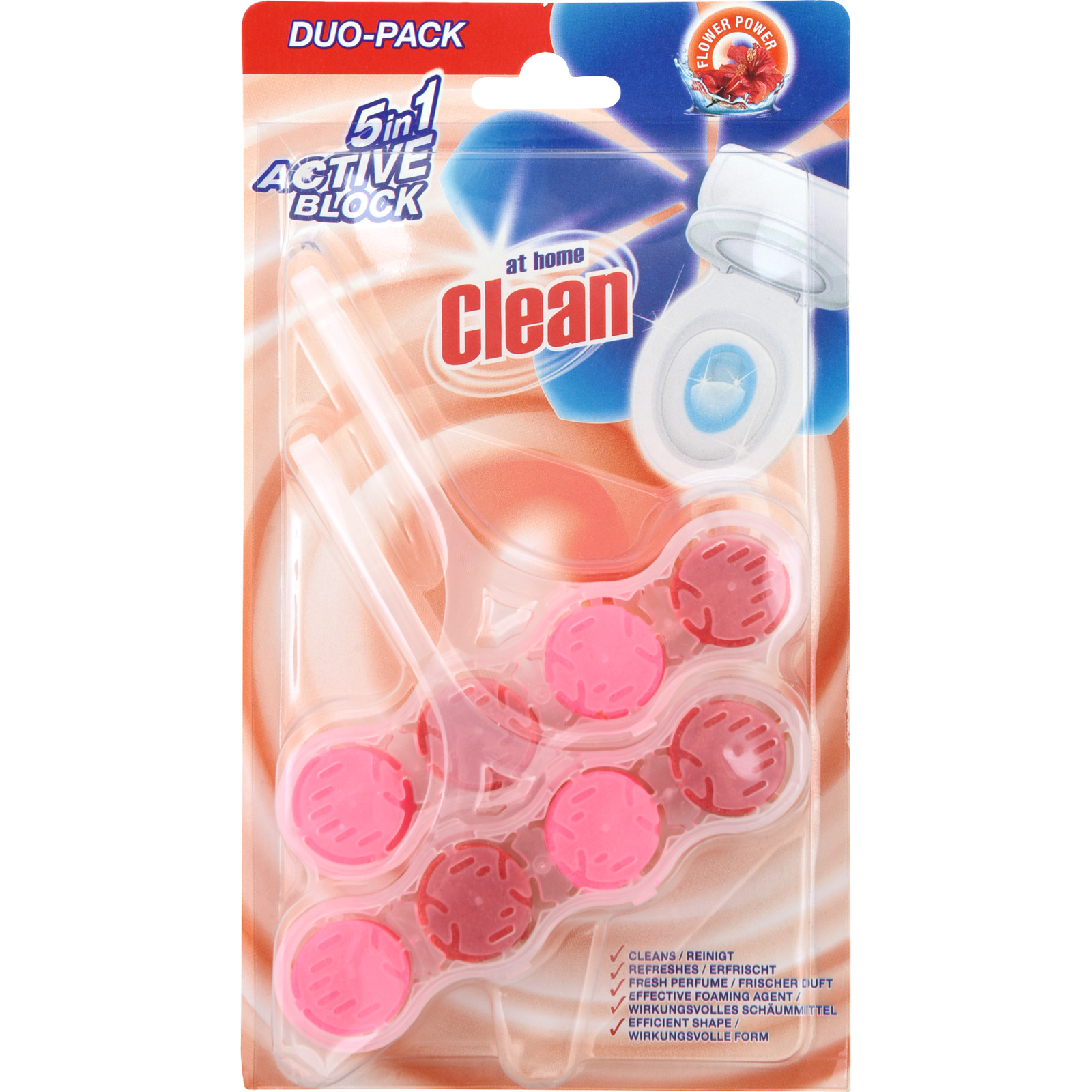 at home Clean WC-Stein Flower Power 2 x 45 g