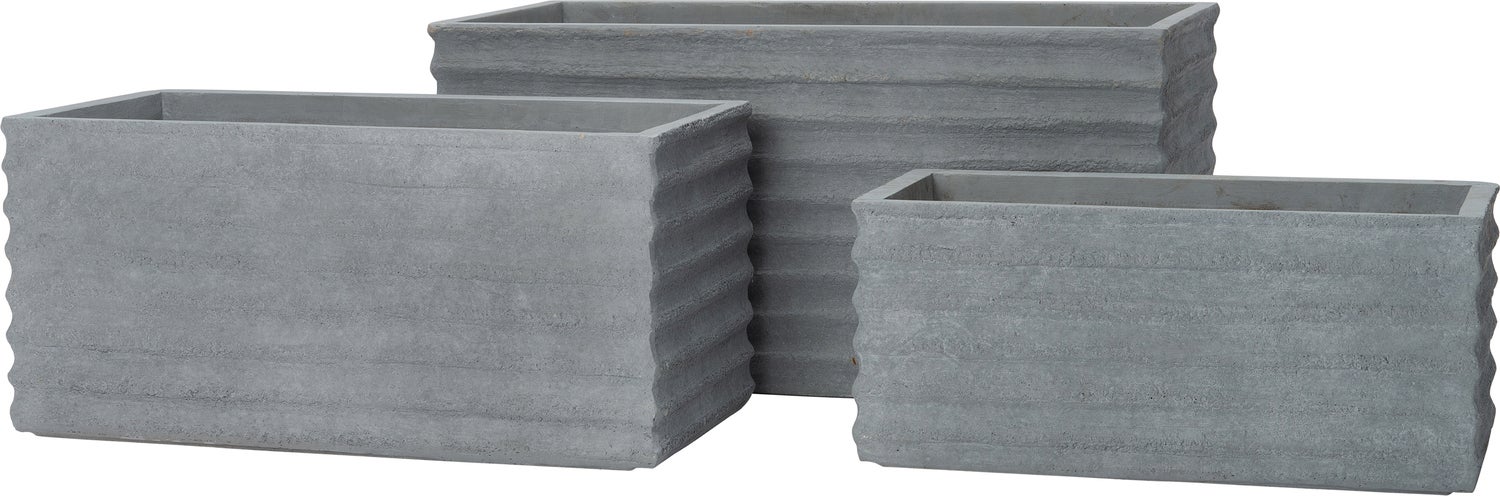 Intratuin bloempot Horizon grijs 50 x 21,5 x 21,5 cm