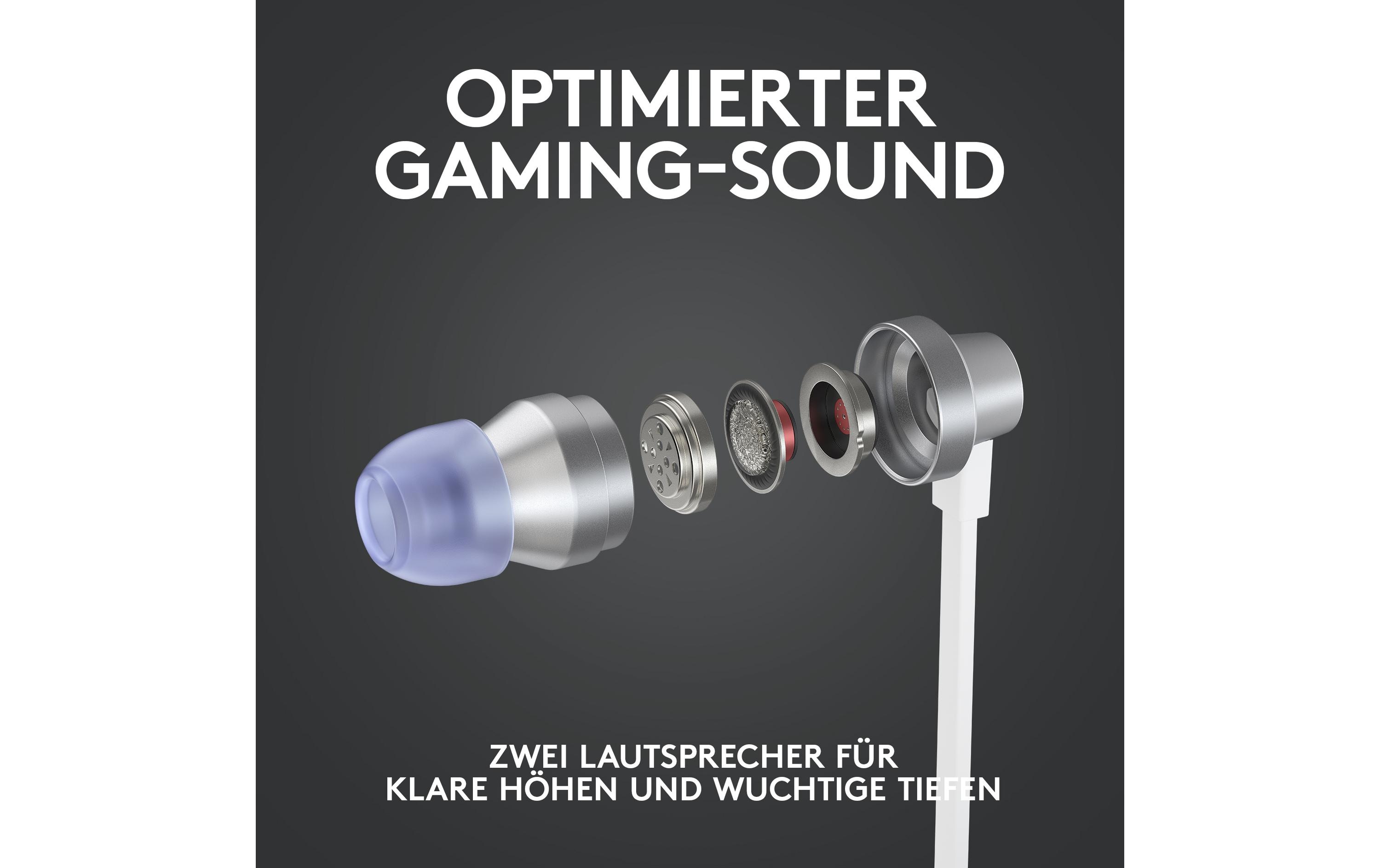 Headset G333 Gaming WeissGaming-Ohrhörer für klare Kommunikation auf PC, Konsolen und Mobilgeräten